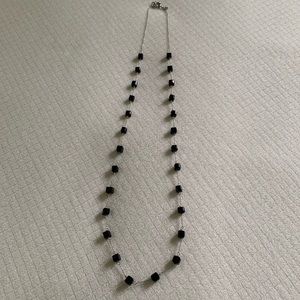 Banana Republic black cube long necklace